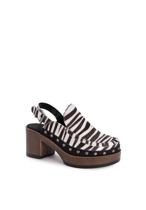 Spain Valencia Wedge, ZEBRA BLACK WHITE, hi-res image number null
