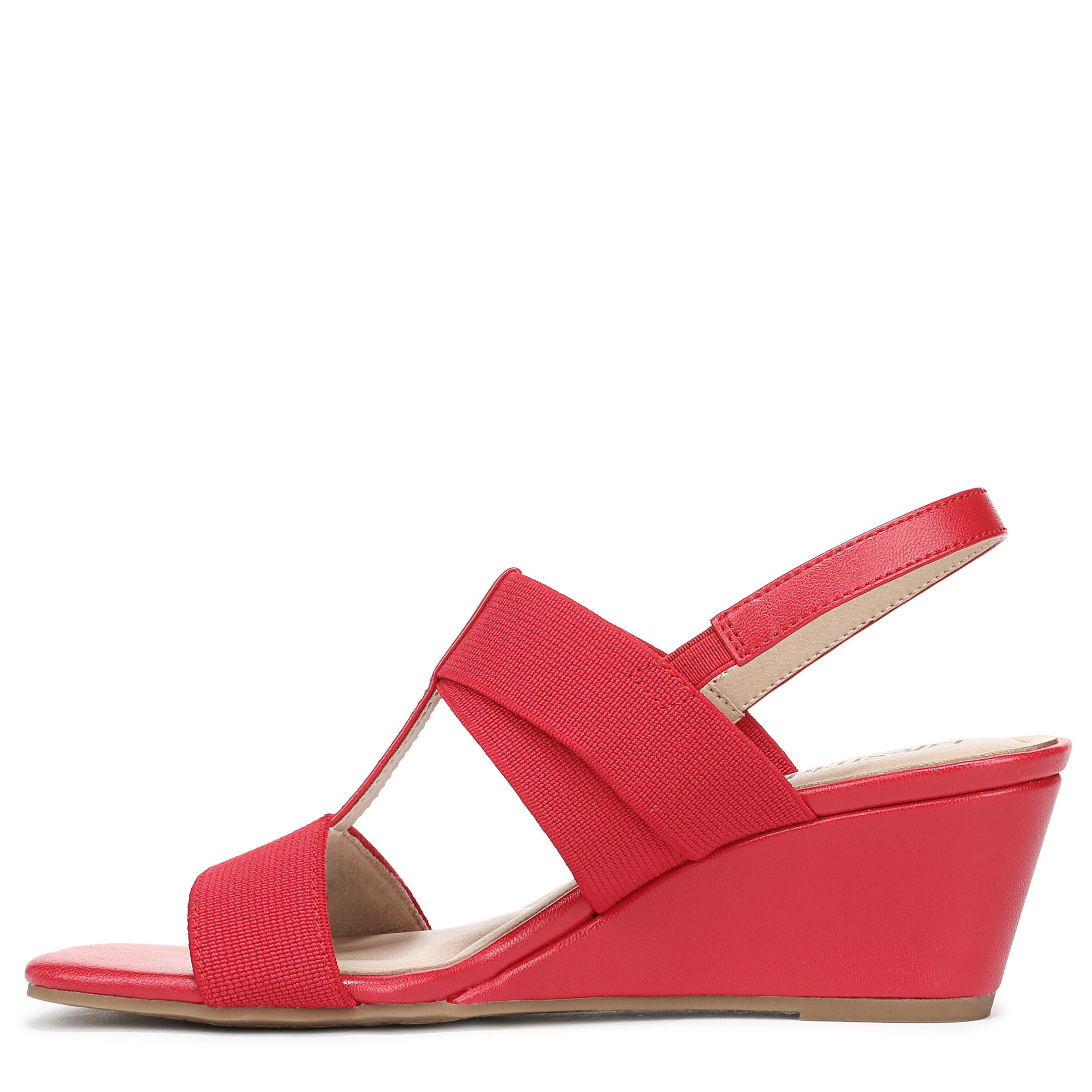 Sweet Slingback Wedge Sandal, FIRE RED, alternate image number 5