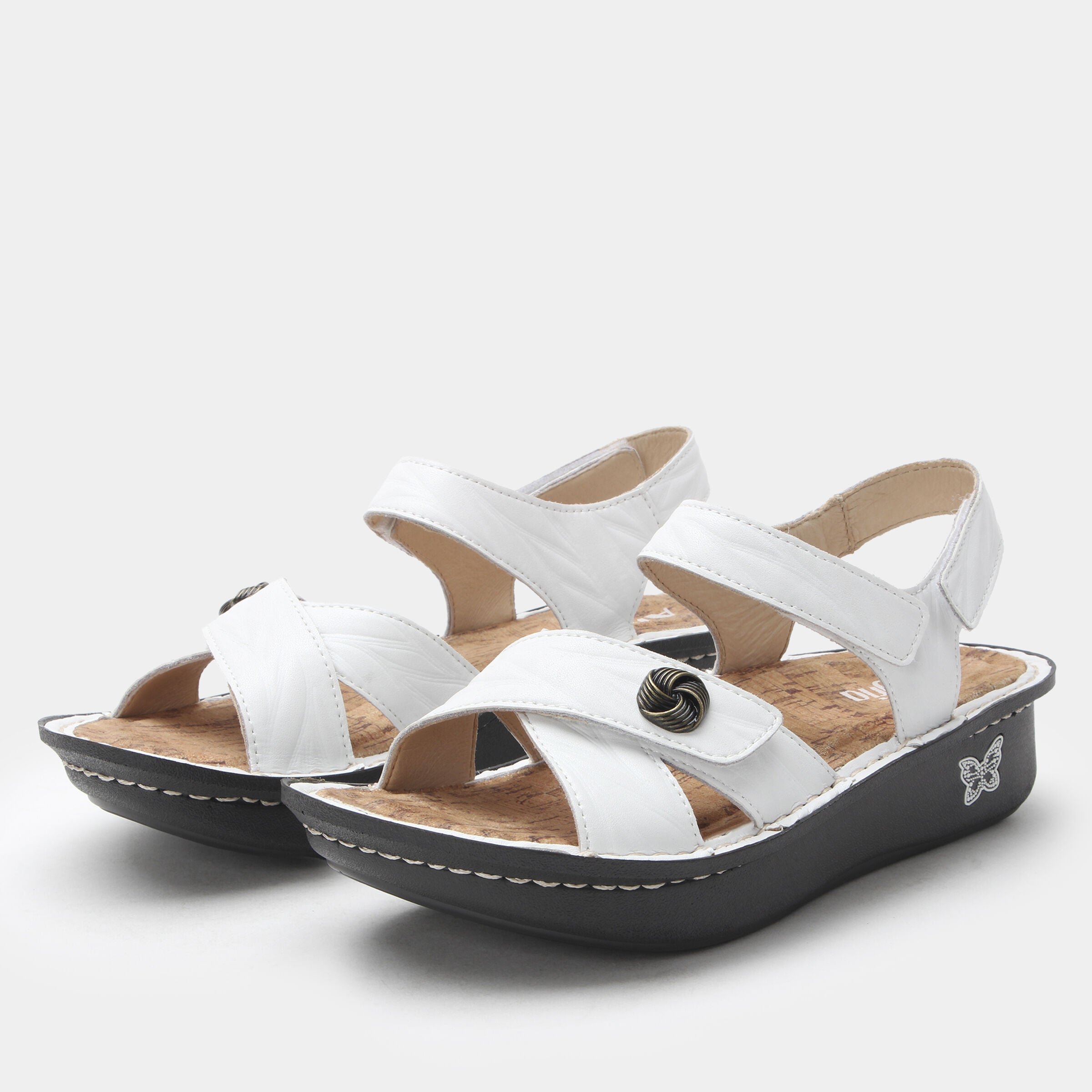 Kelsi Cross Strap Adjustable Sandal, WHITE, hi-res image number 0