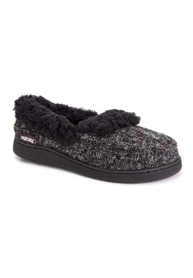 Anais Moccasin Slipper by Muk Luks, EBONY, hi-res image number null