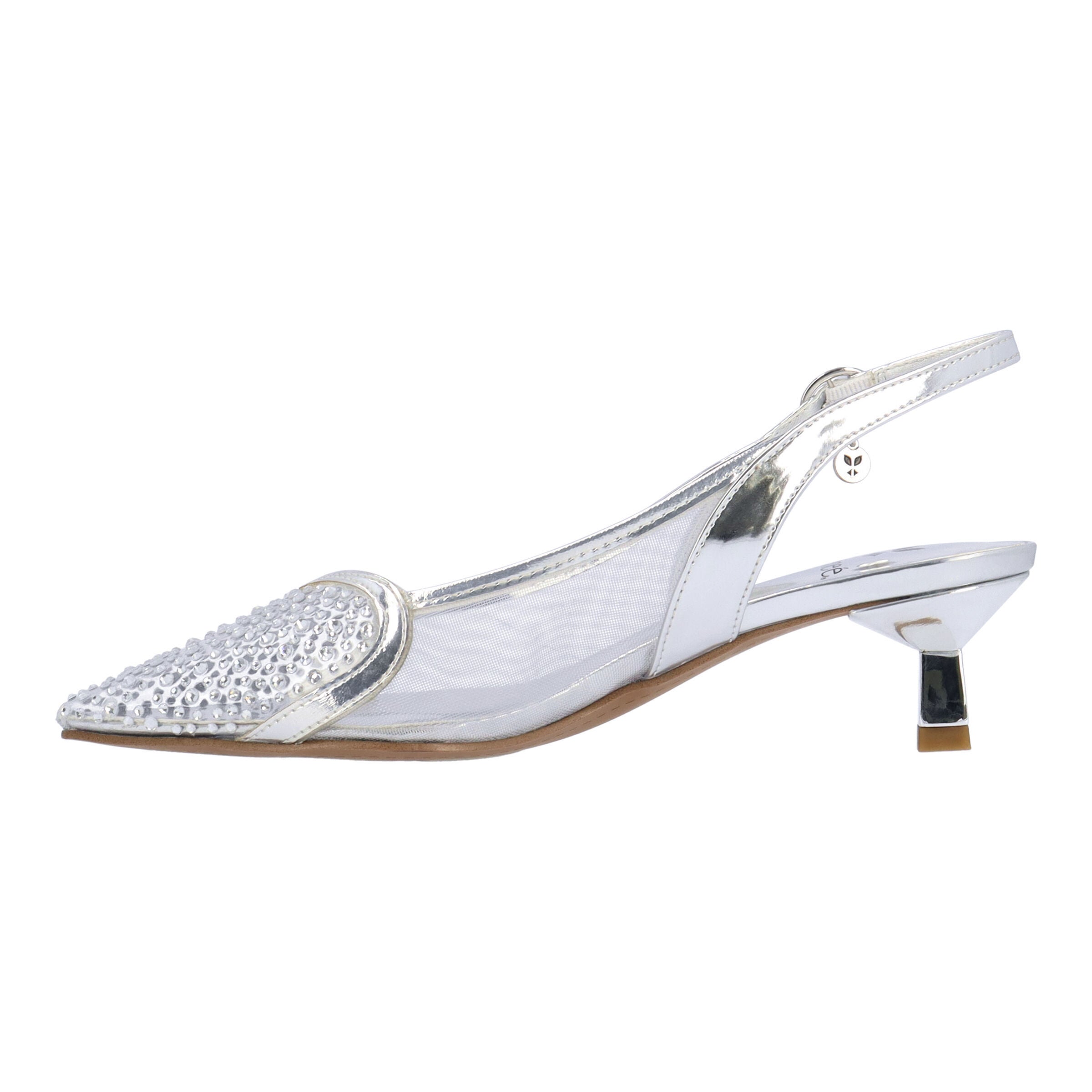 Gwyn Slingback Pump, SILVER CLEAR, alternate image number 4