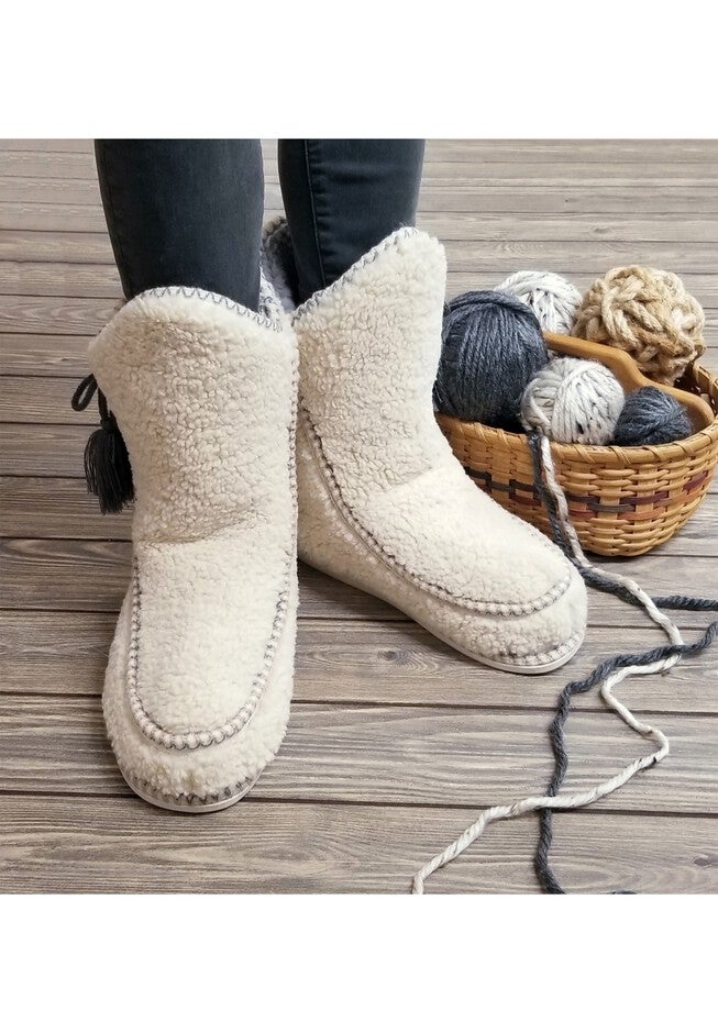 Berber Mocassin Boot Slippers, , alternate image number 1