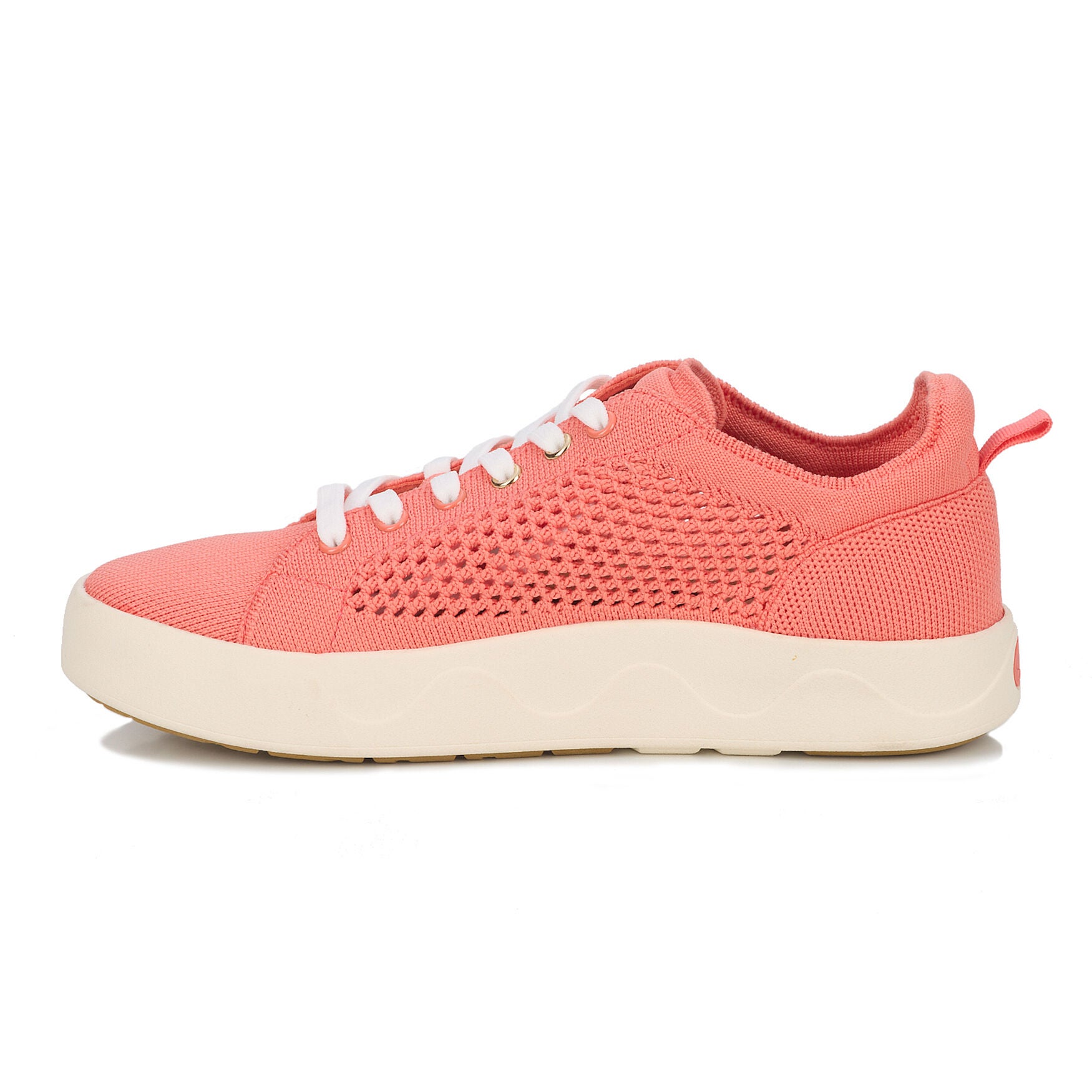 Sunnie Knit and Mesh Sneaker, CORAL, alternate image number 4