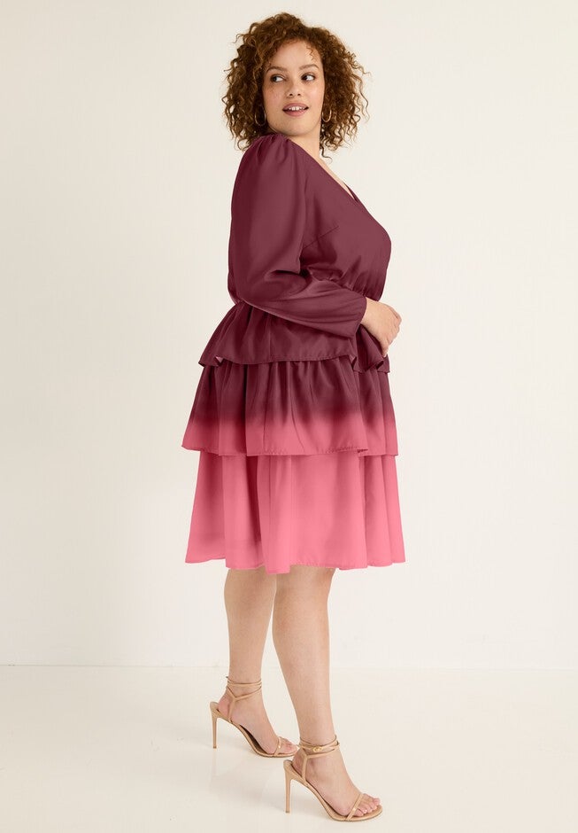 Three-Tiered Ombre Dress, , alternate image number null