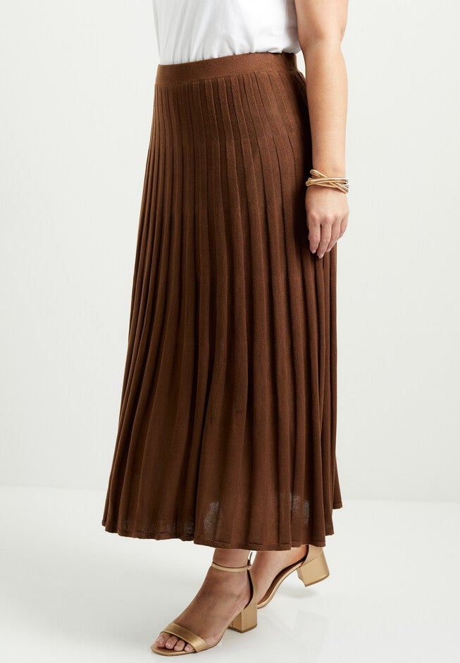 Pleated Midi Skirt, , alternate image number null
