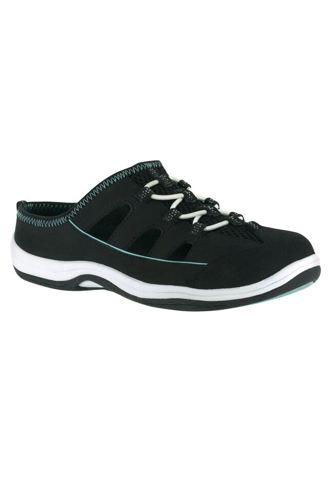 Barbara Flats by Easy Street®, BLACK LEATHER, hi-res image number 0