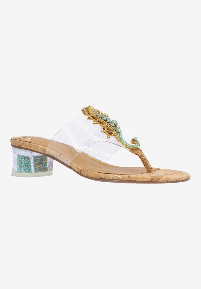 Seehorse Thong Sandal, CLEAR NATURAL GOLD, hi-res image number null