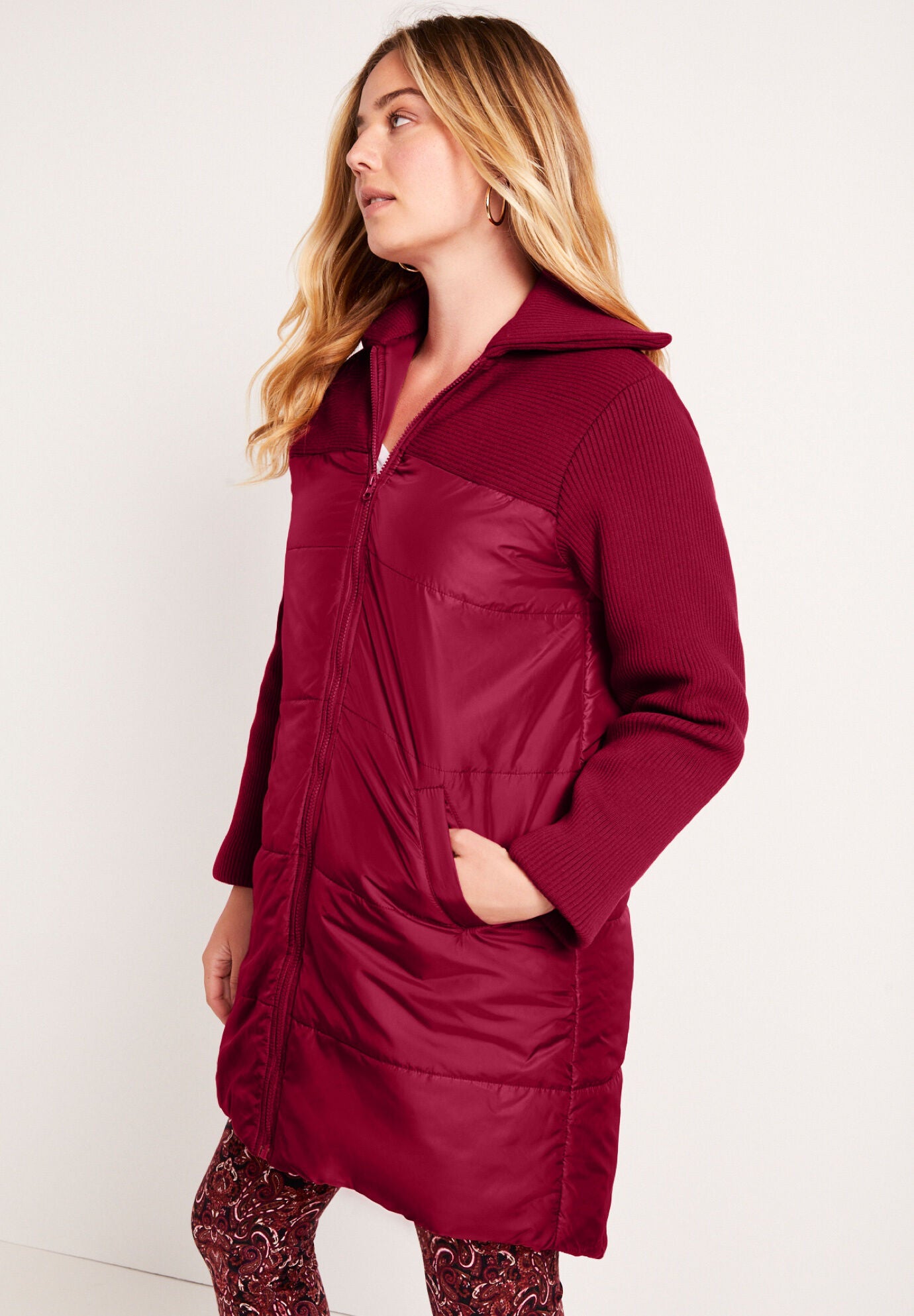 Quilted Puffer Coat, , alternate image number 2