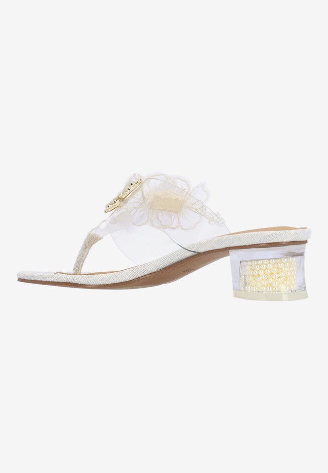 Flowerfly Thong Sandal, CLEAR WHITE GOLD, on-hover image number null