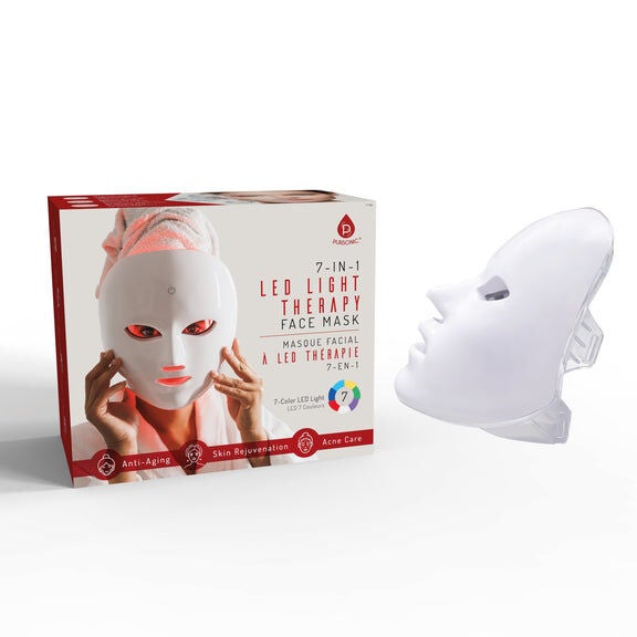 7 in 1 LED Light Therapy Face Mask, WHITE, hi-res image number 0