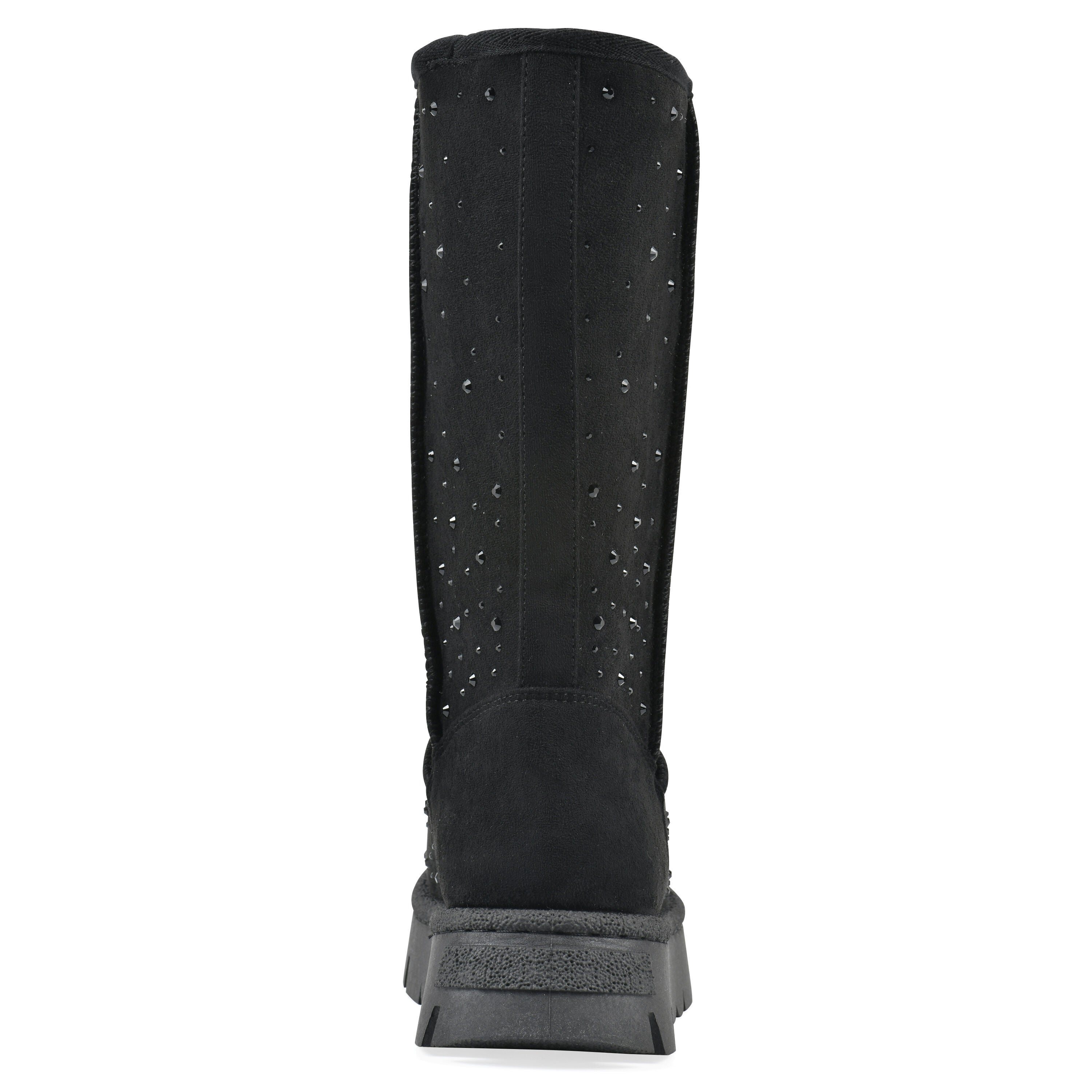 Tripp Faux Fur Tall Shaft Boot, BLACK FAUX SUEDE, on-hover image number 1