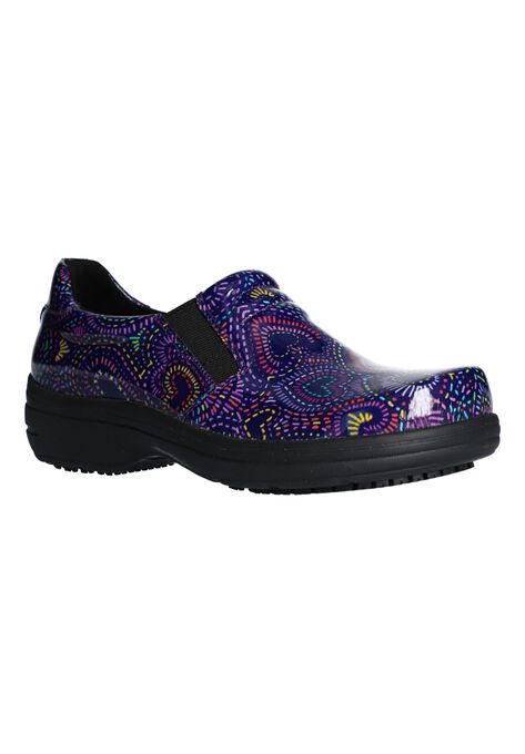 Bind Slip-Ons by Easy Works by Easy Street®, PURPLE HEARTS PATENT, hi-res image number null