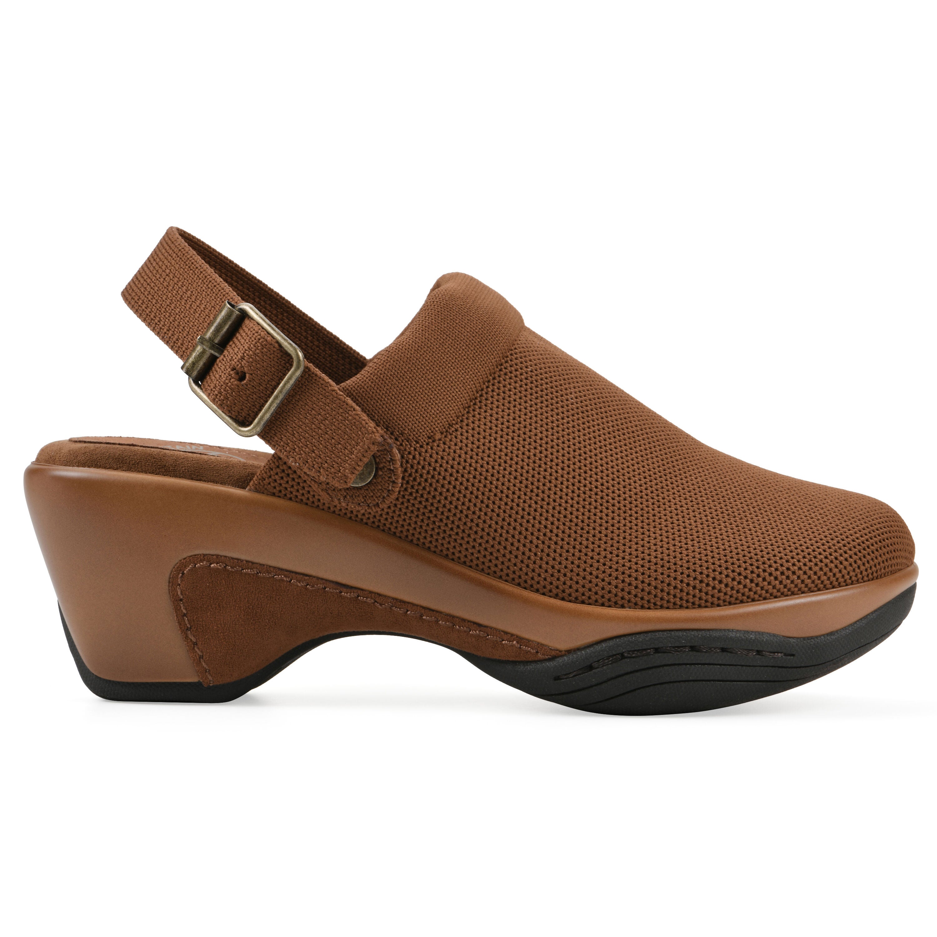 Viable Slingback Clog, PECAN FABRIC, alternate image number 2