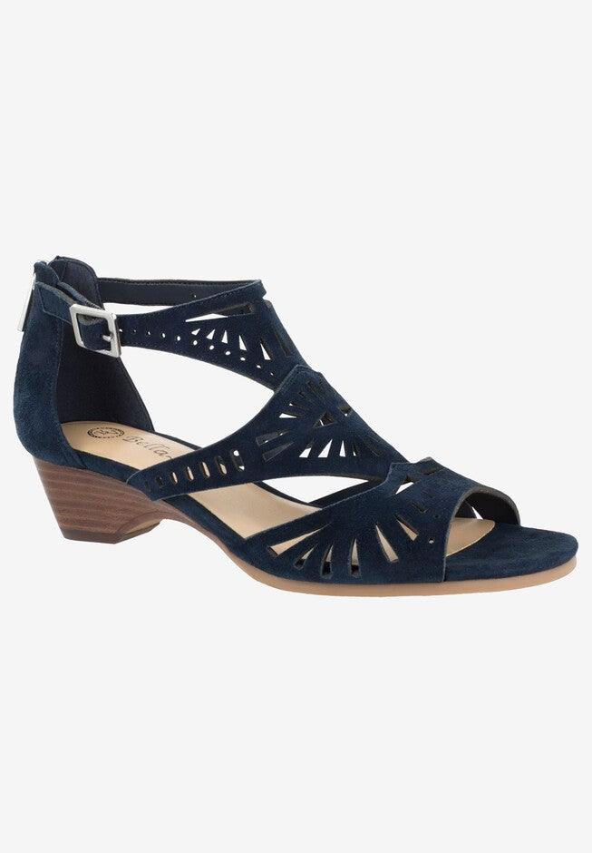 Penny Sandal , NAVY KID SUEDE, hi-res image number null