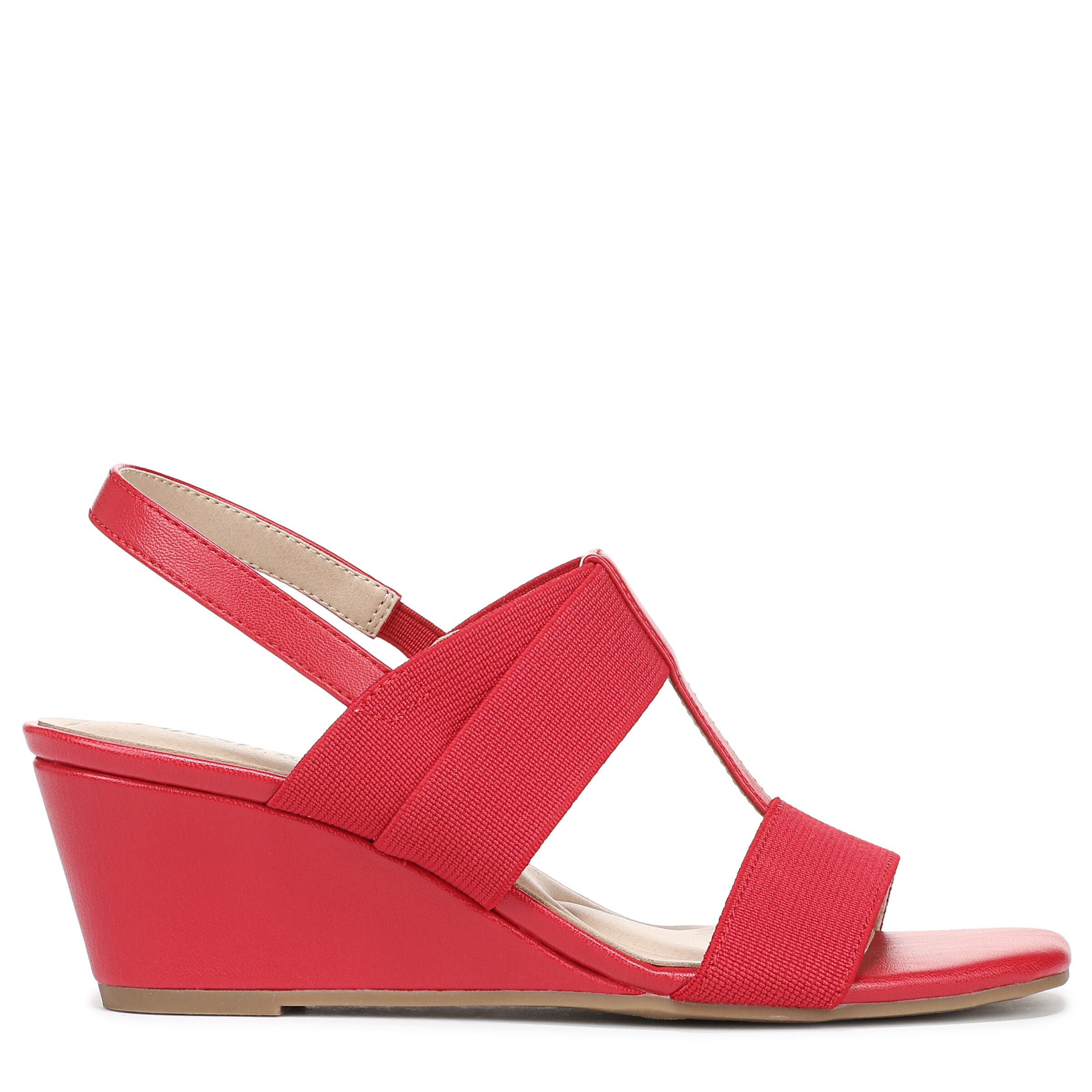 Sweet Slingback Wedge Sandal, FIRE RED, alternate image number 3