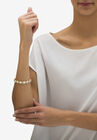 Aurora Borealis Gold-Plated Tennis Bracelet, 7.5", , alternate image number null