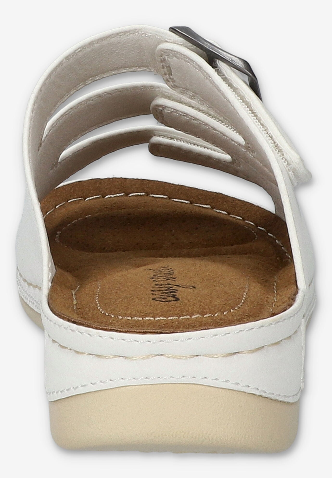 Pinterry Comfort Slide Sandal, WHITE, alternate image number 3