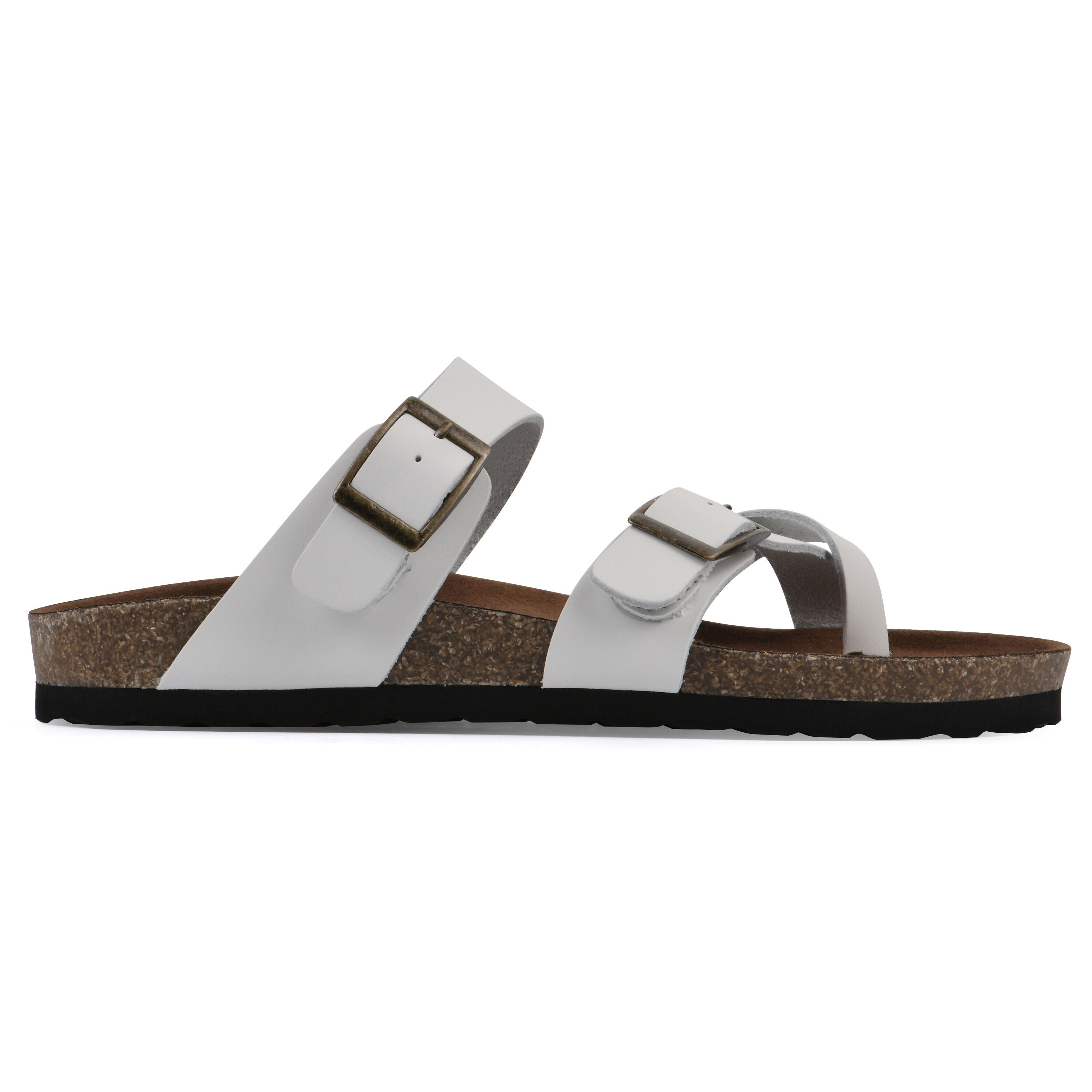 Gracie Footbed Sandal, WHITE LEATHER, alternate image number 2