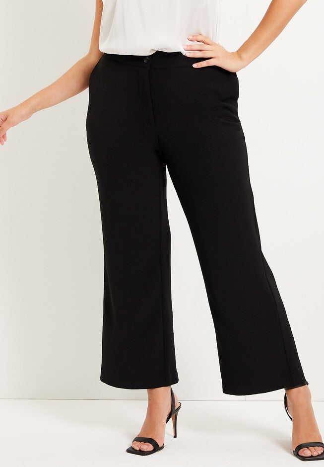 Curvie Fit Wide-Leg Corner Office Pants., , alternate image number null