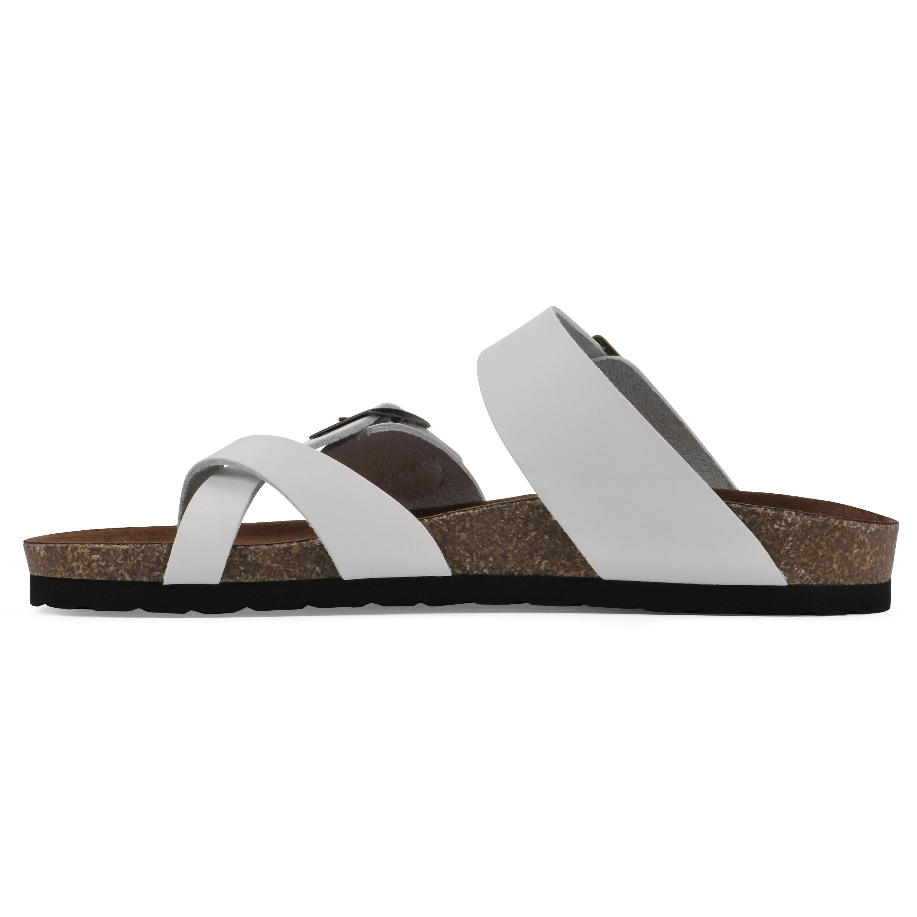 Gracie Footbed Sandal, WHITE LEATHER, alternate image number 3