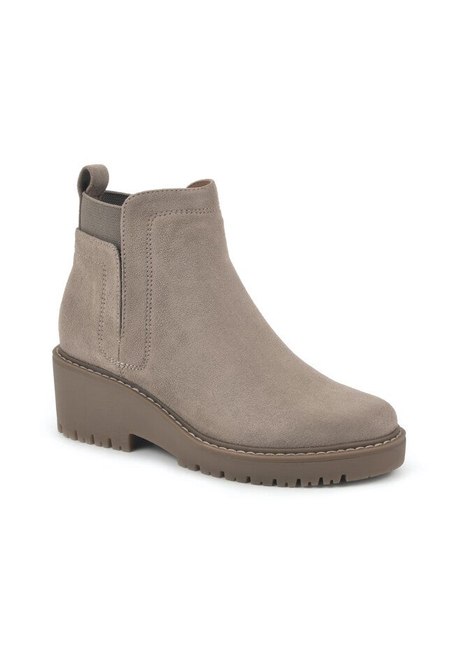 White Mountain Dear Wedge Bootie, SAND FABRIC, hi-res image number null