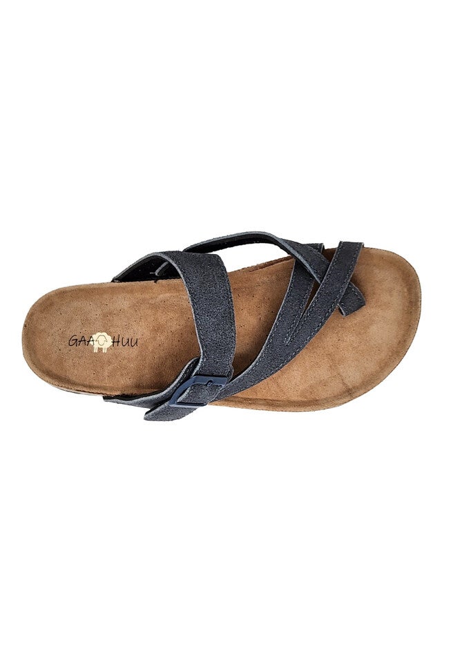Womens Leather Weaved Strap Toe Strap Footbed Sandal, , alternate image number 4