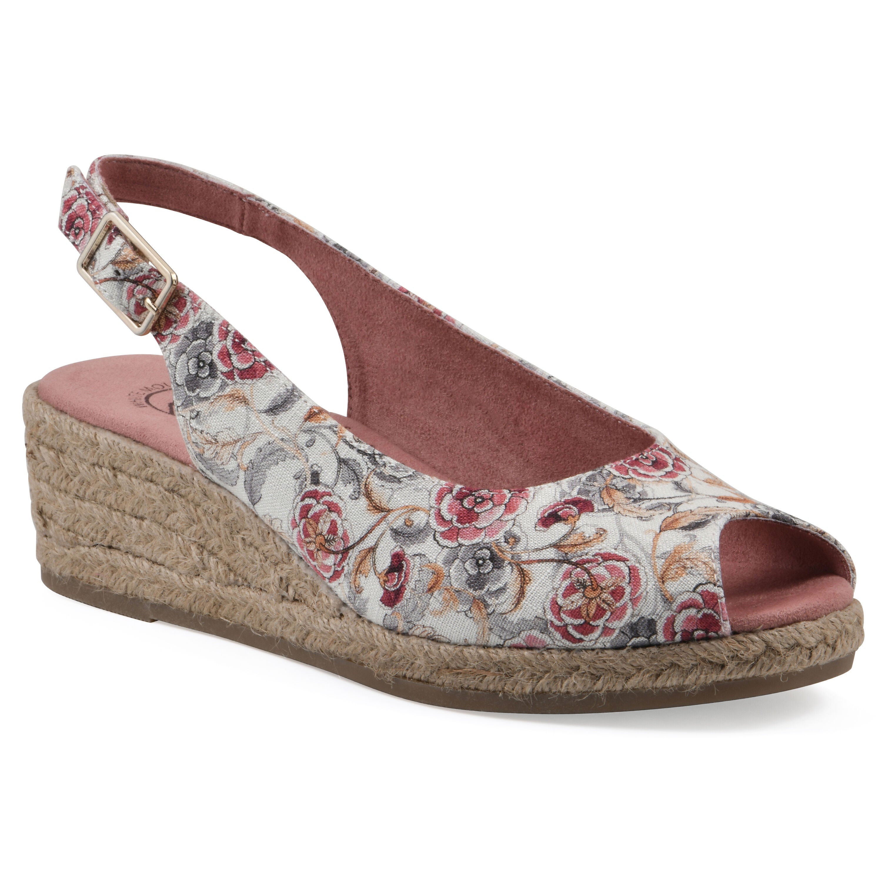 Maize Espadrille Wedge, BLUSH FLORAL FABRIC, hi-res image number 0