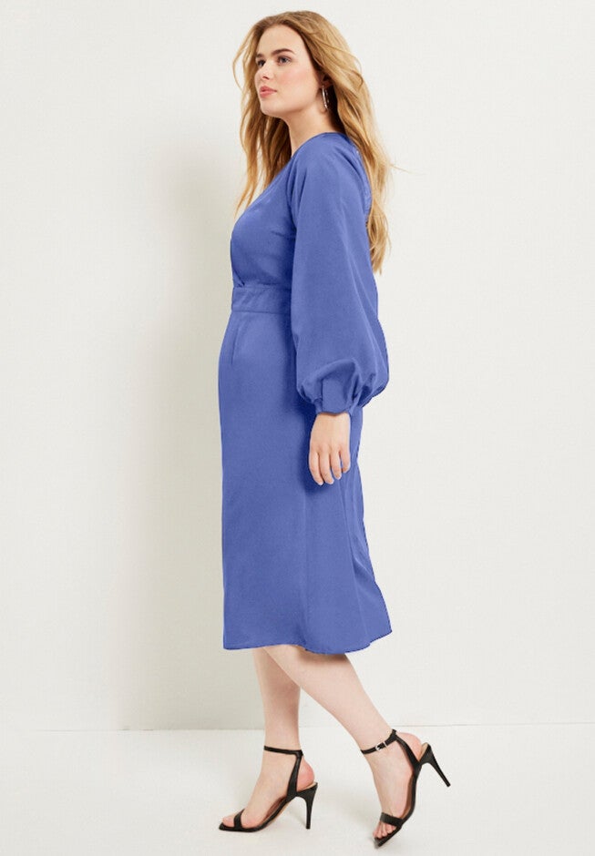 Puff-Sleeve Dress, , alternate image number null