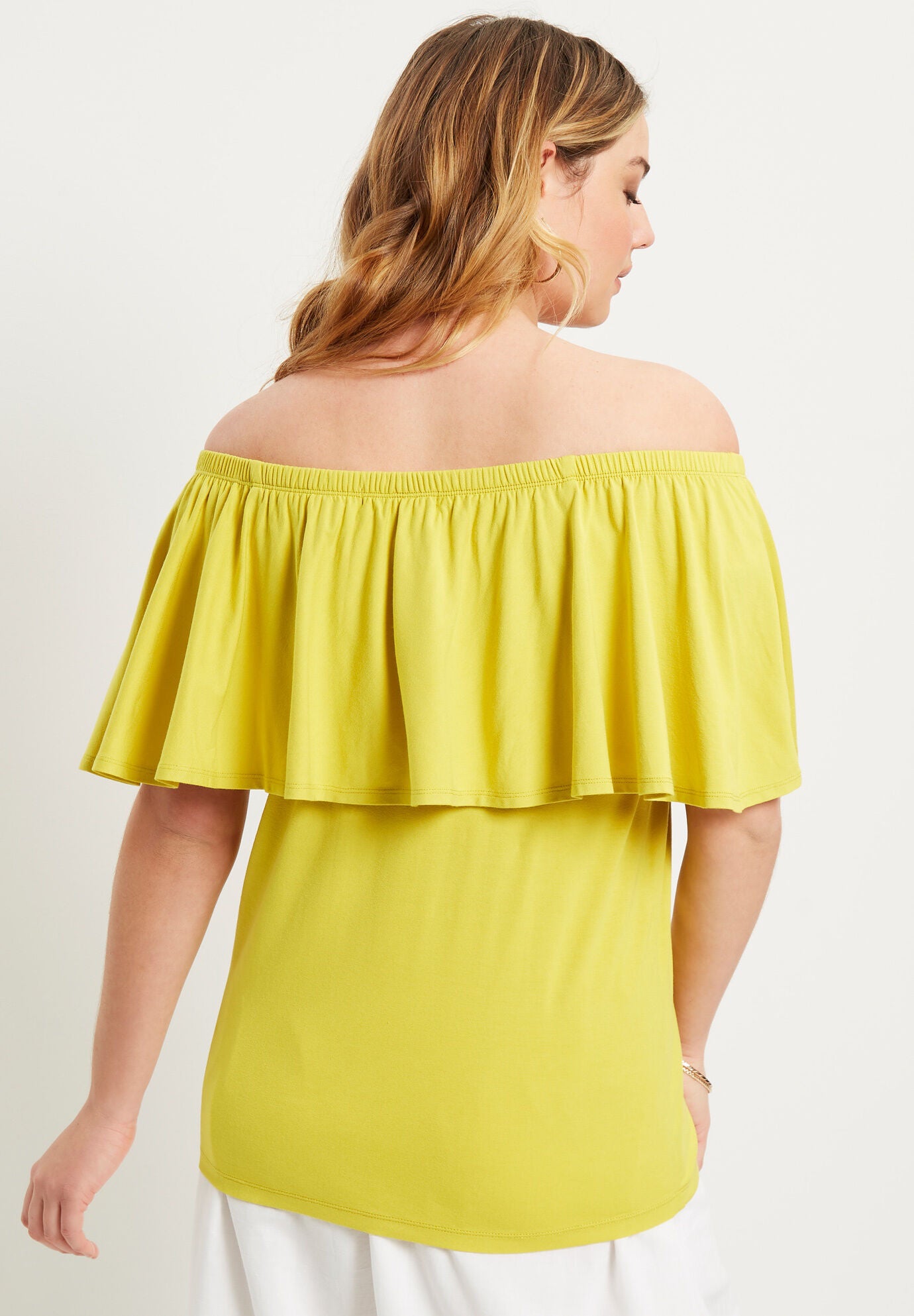 Off-The-Shoulder Ruffle Top, , on-hover image number 1