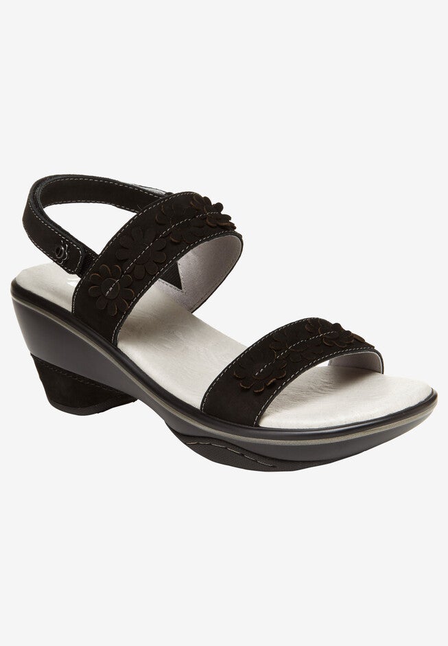 Daisy Wedge Sandal by Jambu®, BLACK, hi-res image number 0