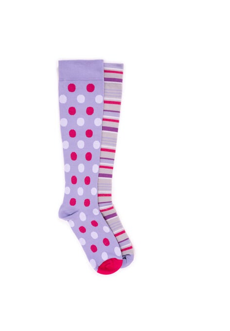 2 Pair Pack Compression Socks, LAVENDER, hi-res image number null
