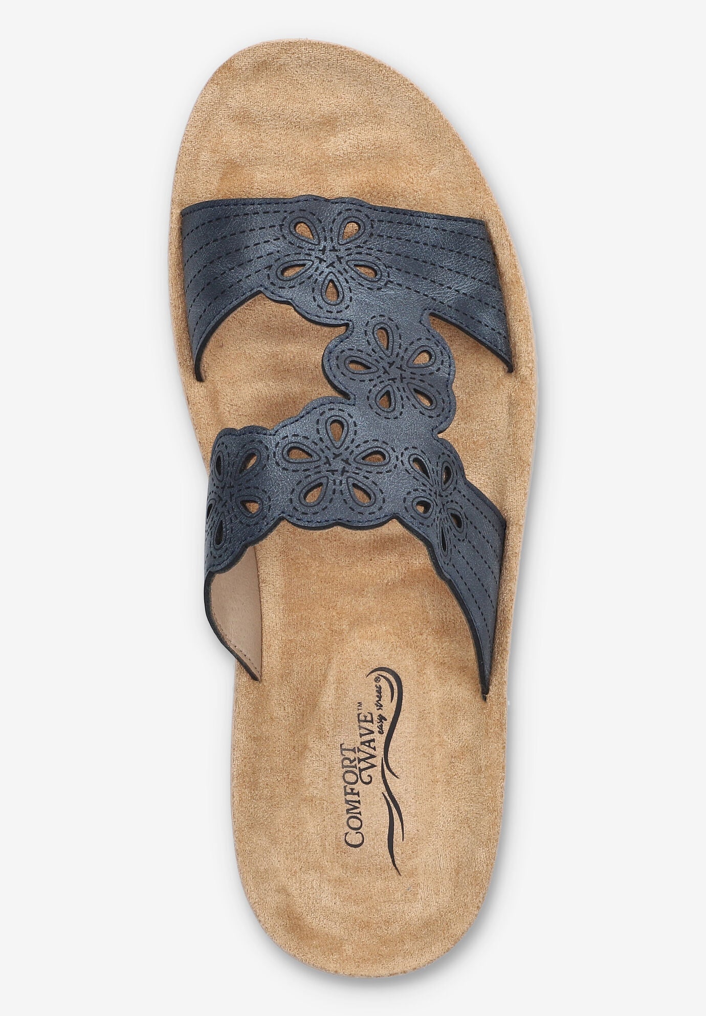 Taj Slide Sandal, NAVY, alternate image number 6