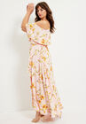 Cold-Shoulder Faux-Wrap Maxi Dress, , alternate image number null