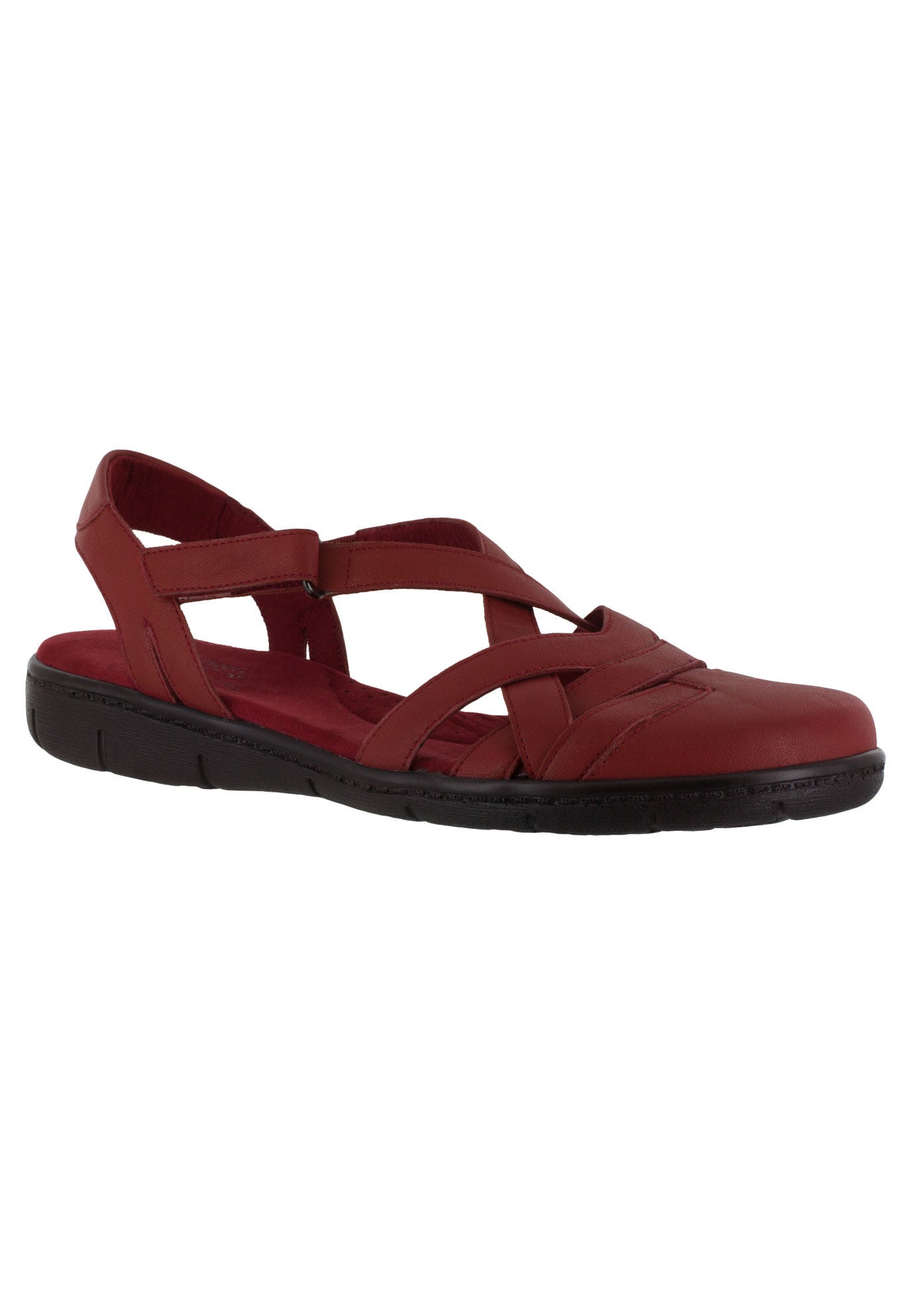 Garrett Sandals by Easy Street&reg;, RED, hi-res image number 0
