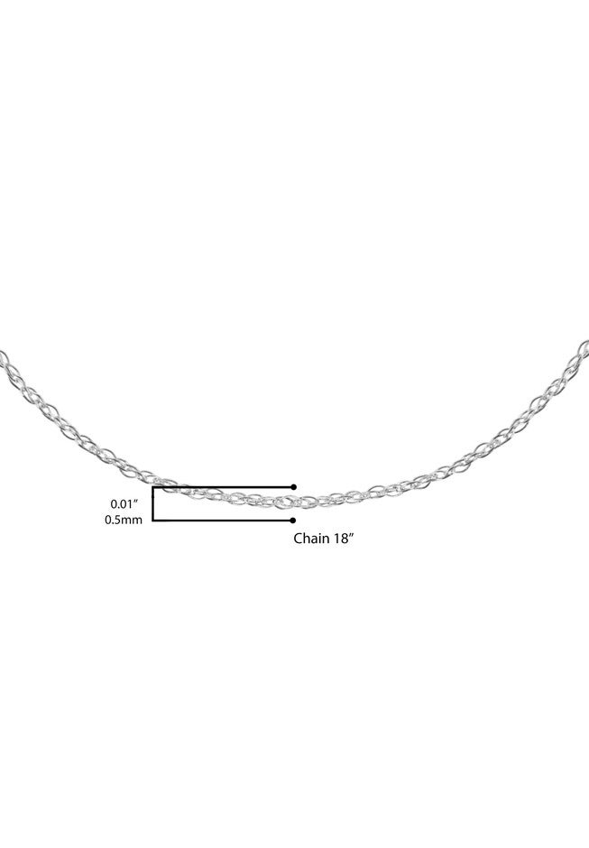 Solid White Gold Rope Chain Necklace Unisex 18 inches, , alternate image number 4