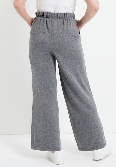 French Terry Wide-Leg Pant, , on-hover image number null