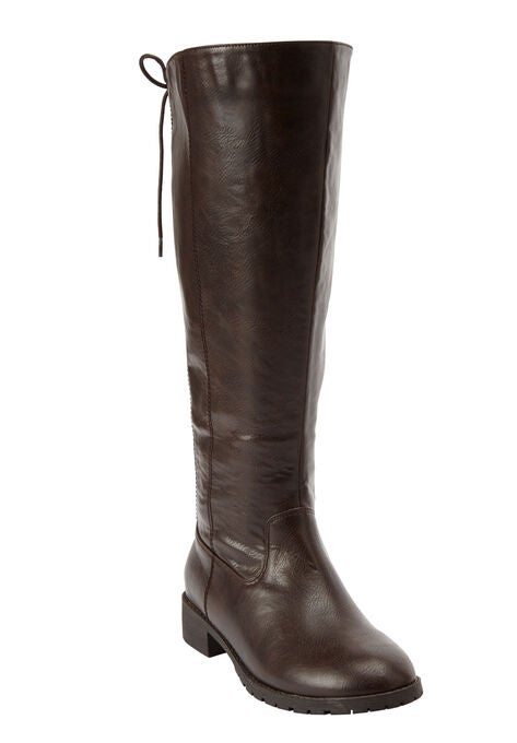 Charleston Wide Calf Boot , DARK BROWN, hi-res image number null