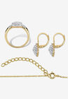 Gold Plated Genuine Diamond Jewelry Set, , on-hover image number null