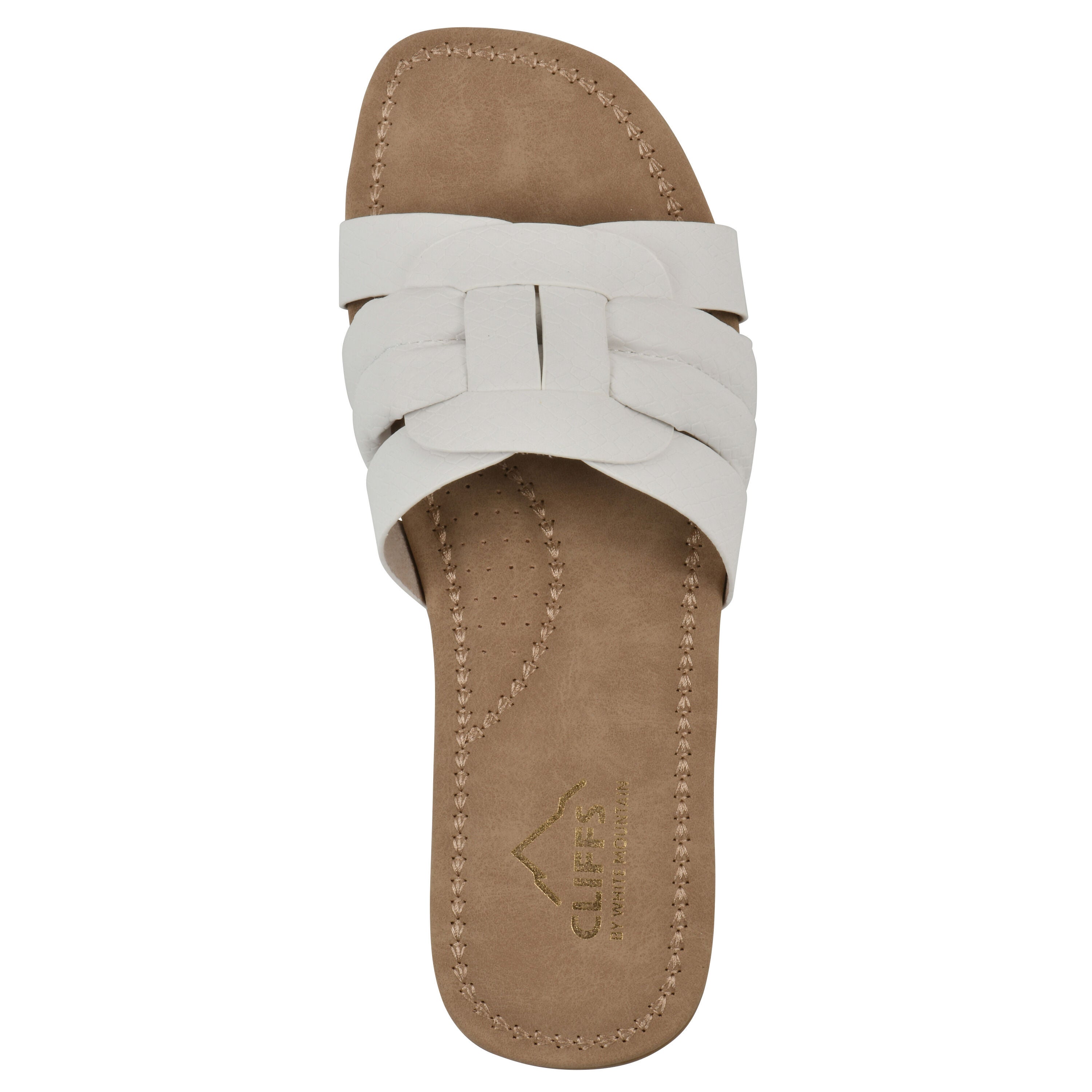 Fraley Slide Sandal, WHITE EMBOSSED, alternate image number 4