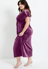 Velour Twist-Front Dress, , alternate image number null
