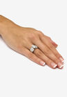 Platinum over Silver Marquise Cut Engagement Ring, , alternate image number null