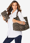 2-Piece Tote Set, CHOCOLATE KHAKI ANIMAL, hi-res image number null
