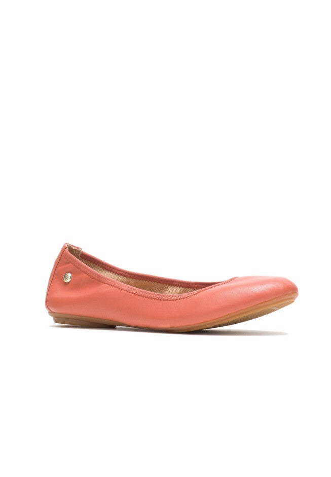Chaste Ballet Flat by Hush Puppies®, GINGER SPICE LEATHER, hi-res image number null