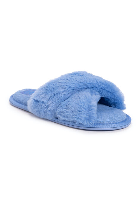 Perley Criss Cross Slipper Slippers, BLUE, hi-res image number null
