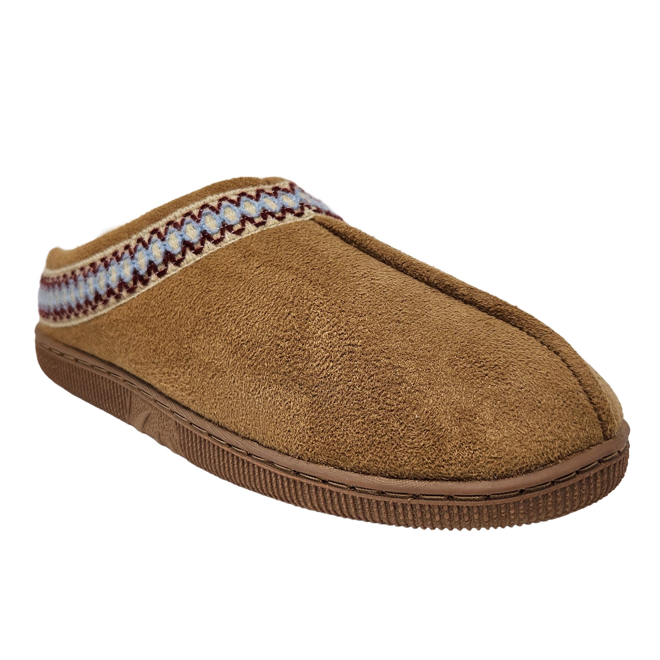 Memory Foam Clog Slipper with Trim, TAN, hi-res image number 0