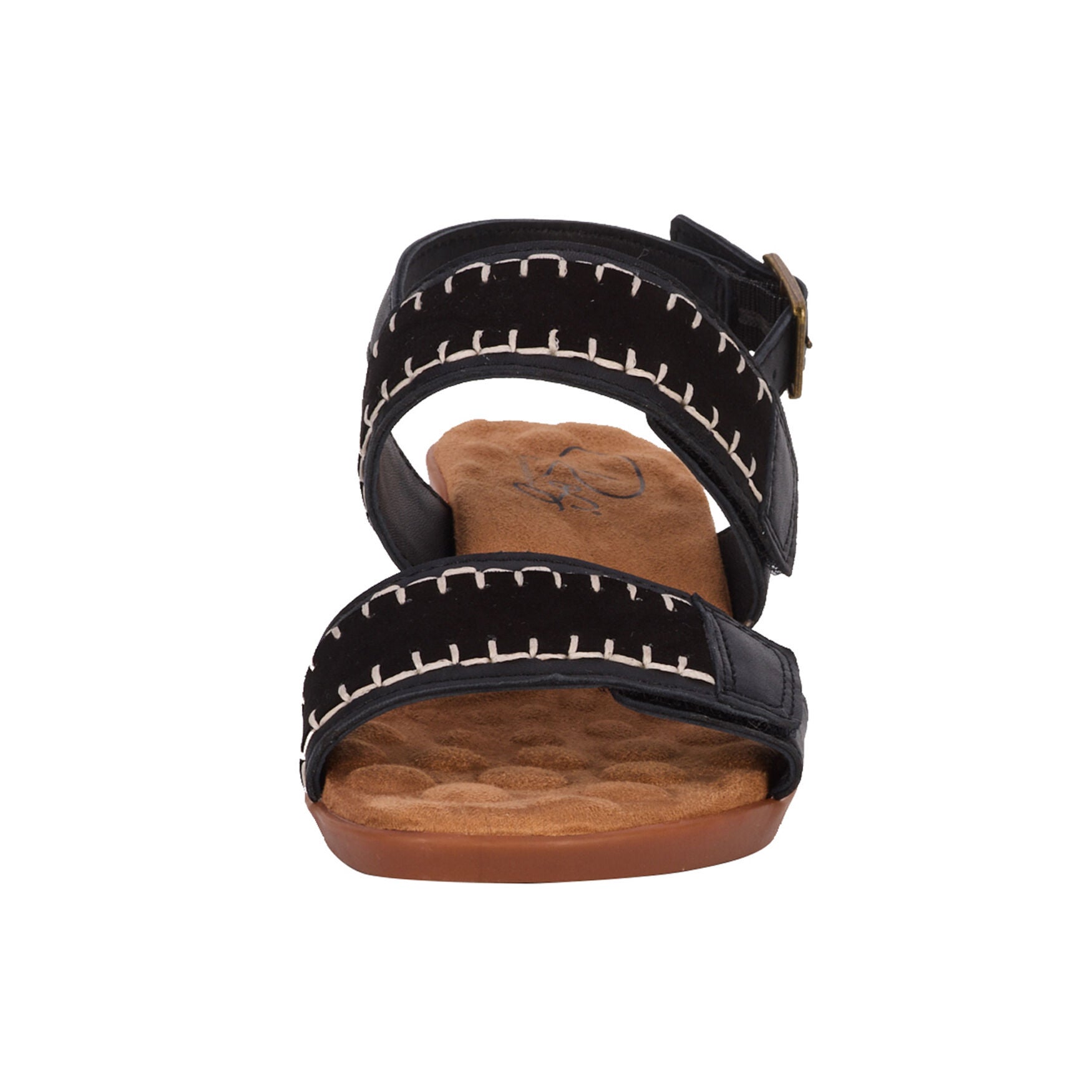 Kateri Sandal, BLACK LEATHER SUEDE, alternate image number 4