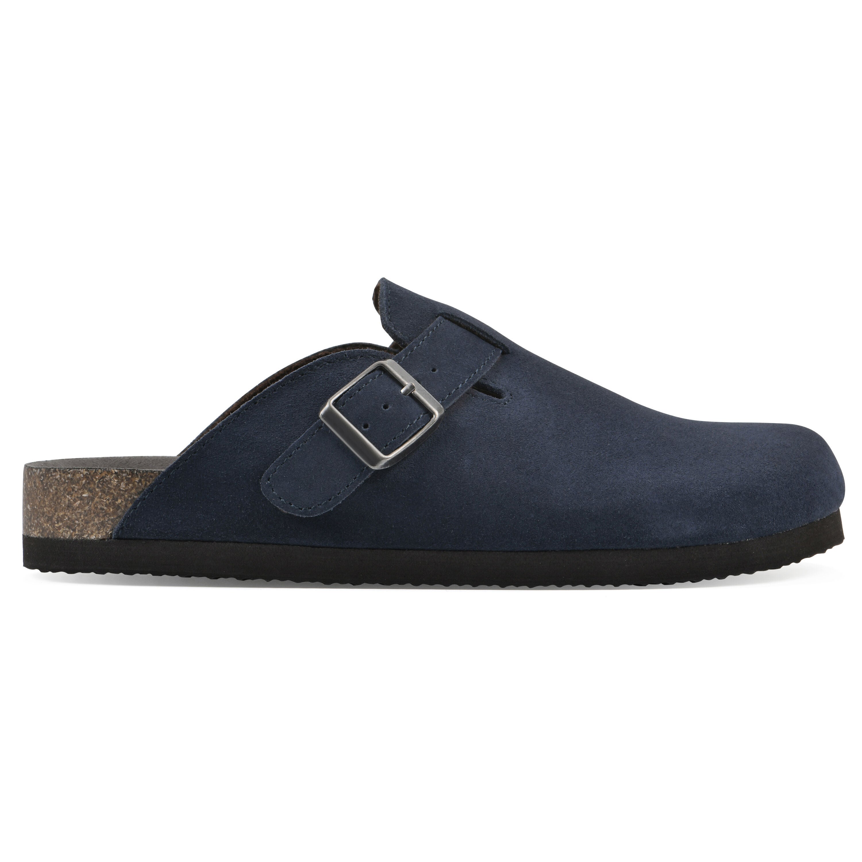 Bari Footbeds Clog, NAVY SUEDE, alternate image number 2