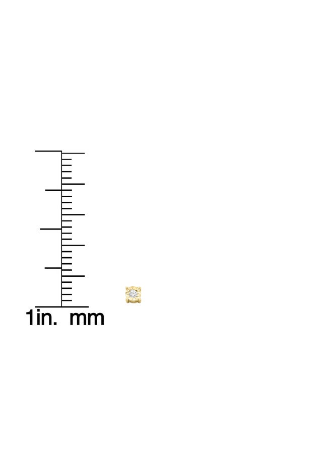 Yellow Gold Plated Sterling Silver Round Brilliantcut Diamond Miracleset Stud Earrings, , alternate image number null