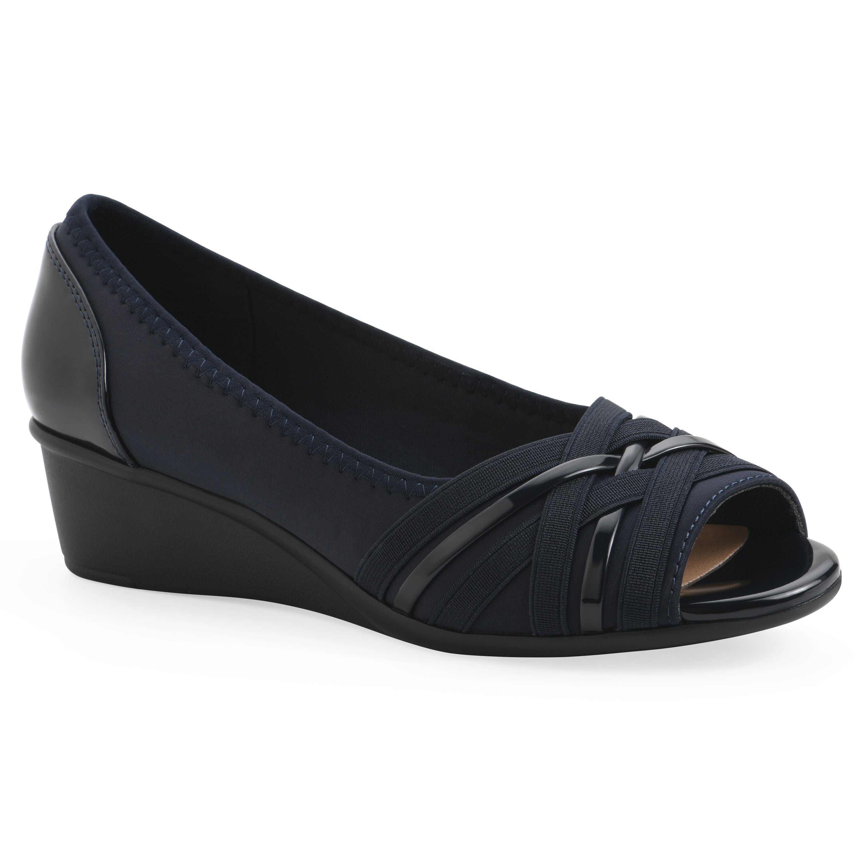 Boldest Peep Toe Wedge, NAVY NYLON, hi-res image number 0