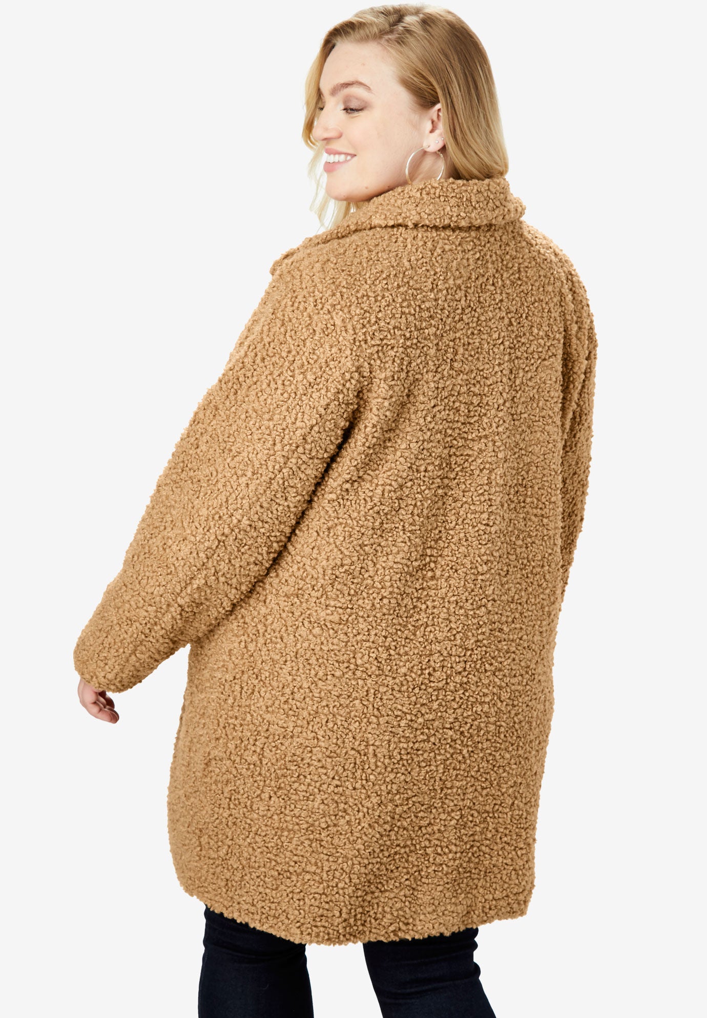 plus size teddy bear coat